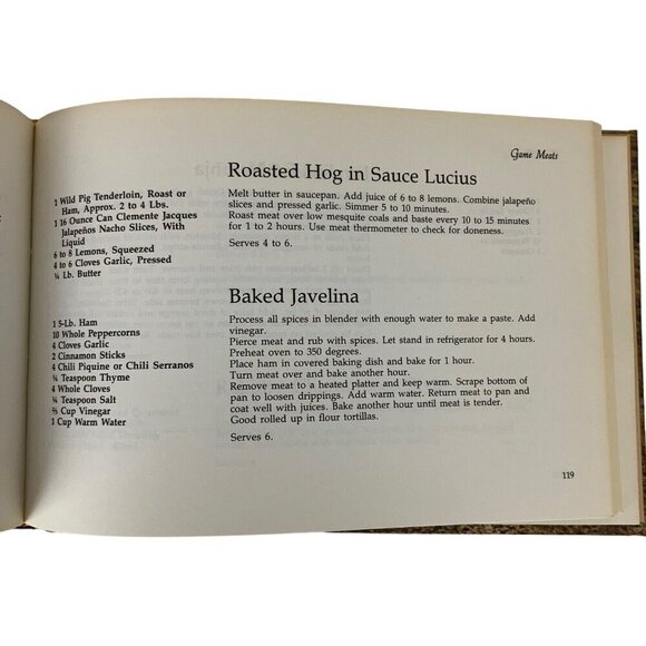 Its All In The Game: Family Secrets Of Texas Wild Game Cooking Hardcover 1986 - Picture 8 of 11